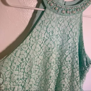 Altar'd State Women's Size Medium Alanna Pearl Sleeveless Swing Dress Mint Green thumbnail 8