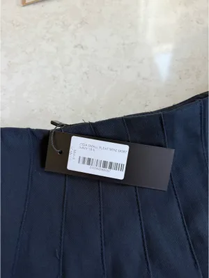 Motel Rocks Navy blue pleated skirt thumbnail 4