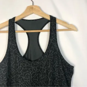 Lululemon Cool Racerback Black‎ Petal Camo Printed Black Deep Coal Tank 6 thumbnail 5