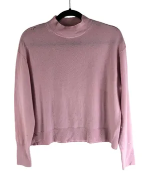 Everlane Womens Cashmere Sweater Mock Neck Pink Size S thumbnail 1