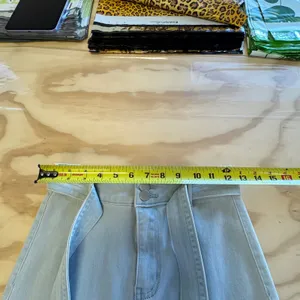 Altar'd State High Waist Wide Leg‎ Jean with Tie Light Wash Small AP1462 thumbnail 10