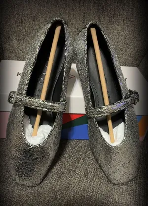Katy Perry The Evie Mary Jane Silver Crackled Glitter Flats thumbnail 3