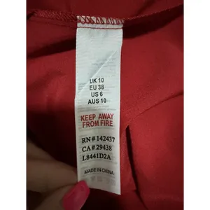 Little Mistress Lace Long Sleeve High Neck Maxi Dress‎ Red Women's Size 6 thumbnail 16