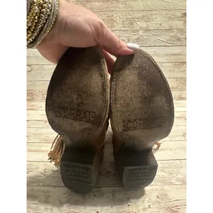 Corral Emma Ankle Boots Western Women's Size 7.5 Brown Turquoise Fringe Leather thumbnail 8