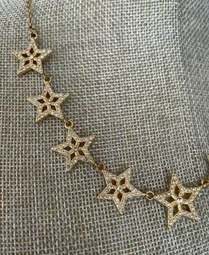 by Baublebar Gold Crystal Star Necklace thumbnail 3