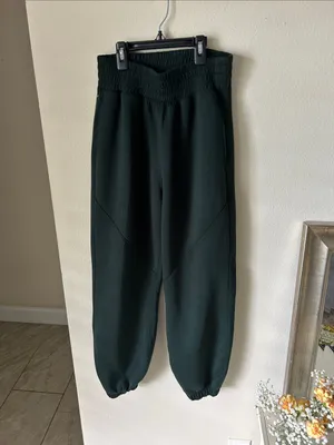 Abercrombie YPB green neoknit pull on comfy lounge joggers S thumbnail 2