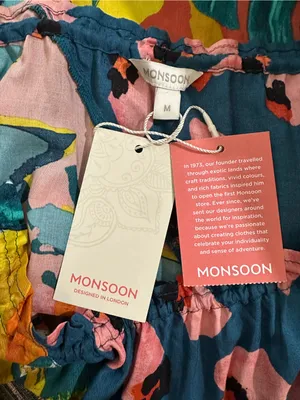 Monsoon Tropical Boho Floral Tank Top – Size Medium (NWT) thumbnail 9