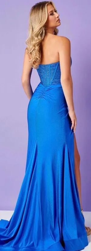 Rachel Allen Blue Prom Dress thumbnail 2