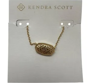 Kendra Scott Adjustable Gold Plated Filigree Pendant Necklace thumbnail 1