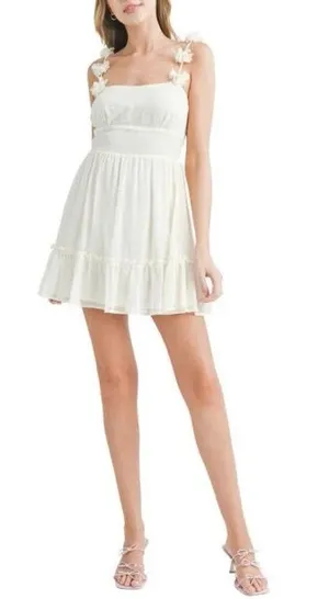 white floral dress thumbnail 1