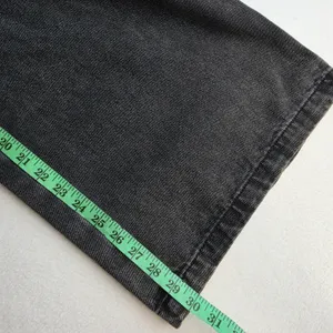Freemarket Women Black Wide Leg Sailor Jeans Gold Button High Waist Small thumbnail 10