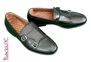 Scarzza Handmade Leather Loafer Flats Size 7.5 Black thumbnail 1