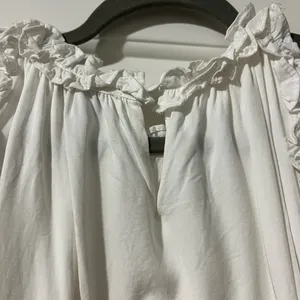 White Ruffled Sleeveless Dress thumbnail 2