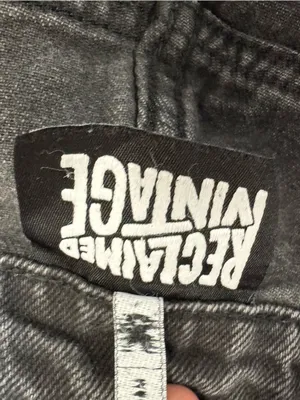 Reclaimed Vintage Black Raw Hem Flare Jeans Women’s 38 (22) thumbnail 4