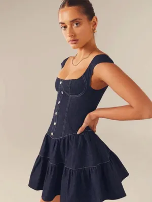 Peppermayo Isabella Denim Bustier Dress - Indigo 6 thumbnail 8