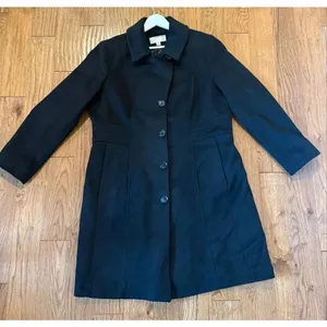 Anne Klein wool cashmere blend notch collar peacoat XL/16 thumbnail 5