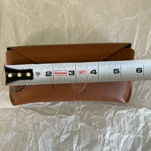 Ray-Ban Brown Leather Sunglasses Case thumbnail 3