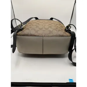 Coach Jordyn Backpack Women Medium Brown Beige Signature Coated Canvas Logo thumbnail 14