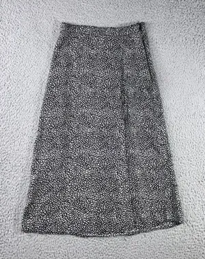 Motel Rocks Abstract Midi Skirt Women XS Pebble Print A-Line Monochrome Office Siren Classic thumbnail 1