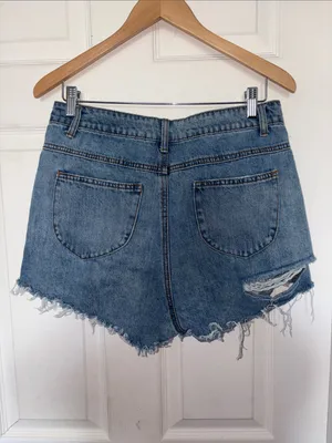 Princess Polly Feels Like Summer Denim Shorts Blue Size 10 thumbnail 4