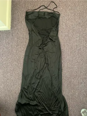SHEIN Black Satin Midi Dress thumbnail 2