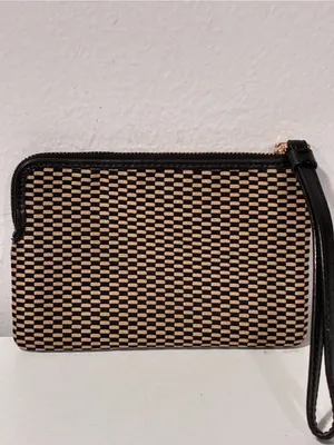 Coach Purse Wristlet with Legacy Print - Milk/Black Wallet thumbnail 3