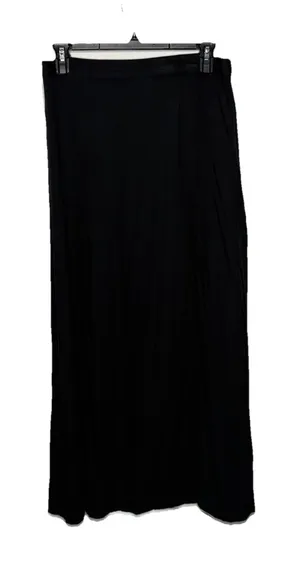 RVCA Black Midi Skirt Two Split Elastic waist Size Medium women's Lightweight thumbnail 1