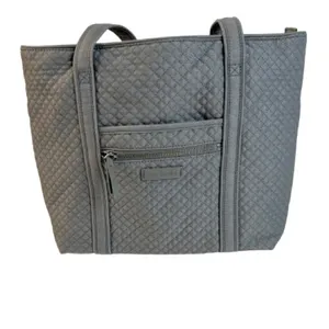 Vera Bradley Gray Quilted Tote thumbnail 2
