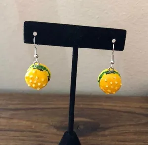 Handmade Hamburger Earrings thumbnail 1