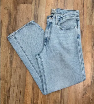 Universal Threads 90s Baggy Jeans‎ Light Wash High Rise Straight Mom Denim 4/27 thumbnail 1
