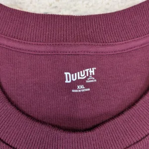 Duluth Trading Womens XXL Burgundy Cotton Rib Crewneck‎ Sweatshirt Pockets 20929 thumbnail 4