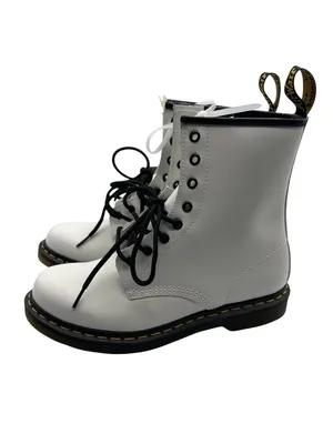 Dr. Martens Women 11 Unisex Genuine AirWair Leather Style 101 YS White Boots thumbnail 2