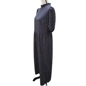 ASOS Women's short sleeve‎ mock neck oversized jumpsuit black pink dots size 6 thumbnail 2