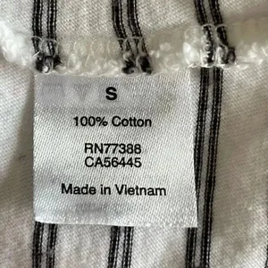 J Crew Black White Stripes Cold Shoulder Round Neck Short Sleeves Tshirt S #1707 thumbnail 11