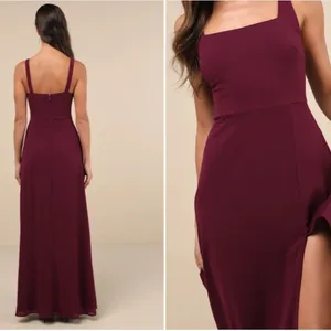 LULUS Sexy Prom Wedding Bridesmaid Romantic Flowy Elegant Chiffon Maxi Dress thumbnail 3