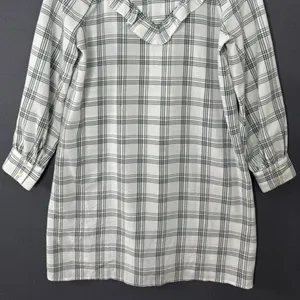 Madewell Shirt Dress Size Small Plaid Ruffle Long Sleeve Button Down Western thumbnail 10