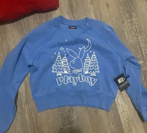 PacSun Playboy Christmas Cropped Sweatshirt thumbnail 1