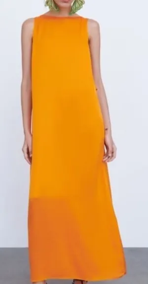 Zara Flowing Dress - Limited Edition Orange Size Small‎ thumbnail 1