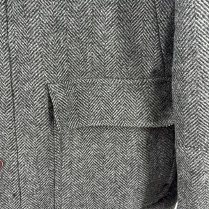 DKNY Charcoal Herringbone wool blend coat zip and button closure winter warm xl thumbnail 11