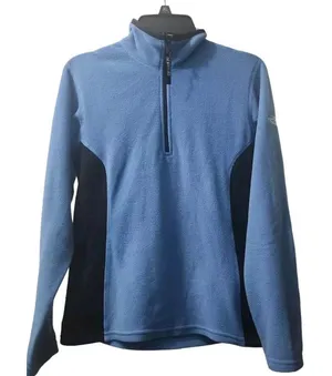 The North Face Polartec 1/4 Zip‎ Pullover Jacket Women's M Blue Fleece Outerwear thumbnail 1