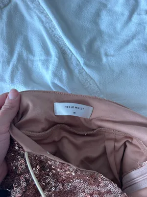 Hello Molly Sequin Rose Gold Mini Dress thumbnail 6