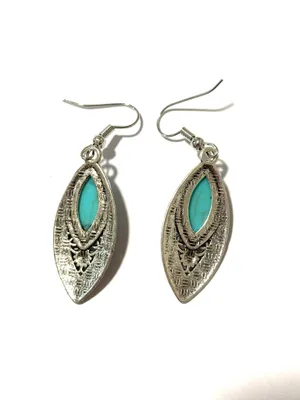 Turquoise dangly earrings Blue thumbnail 2