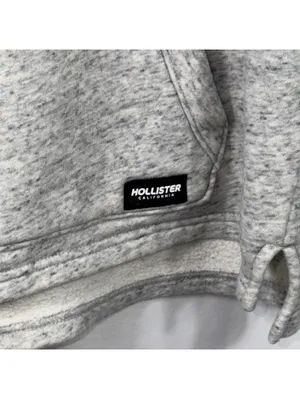 Hollister Gray Marled Pullover Hoodie Medium thumbnail 5