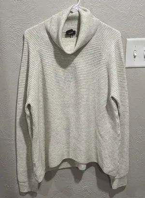 Kuhl Solace Turtleneck Merino Wool Blend Sweater in Natural Size Large thumbnail 1