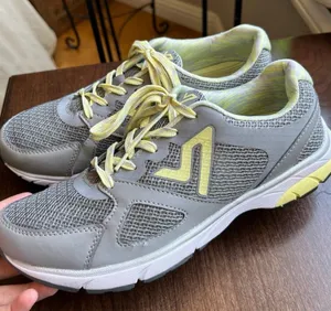 Vionic Gray and Yellow Casual Sneakers thumbnail 1