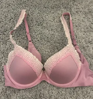 Aerie pink lace push up bra thumbnail 1