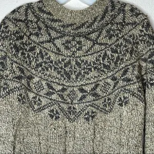 Vintage Northwest Blue‎ Wool Blend Sweater Tan Size L thumbnail 3