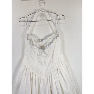 For Love & Lemons Mini Dress White Tea Time Poplin Bustier Basque Waist Medium thumbnail 9