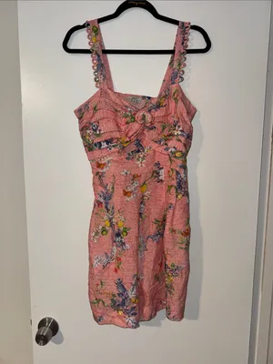 Ranna Gill Floral Linen Romper NWT Size Medium thumbnail 3