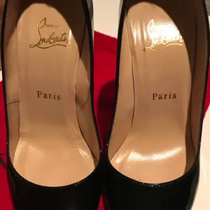 Christian Louboutin black patent leather shoes. thumbnail 2